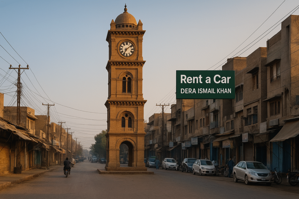 Rent a Car Dera Ismail Khan with NEOM – trusted, affordable, and 24/7 available. Book now for self-drive, weddings, airport or city-to-city travel.