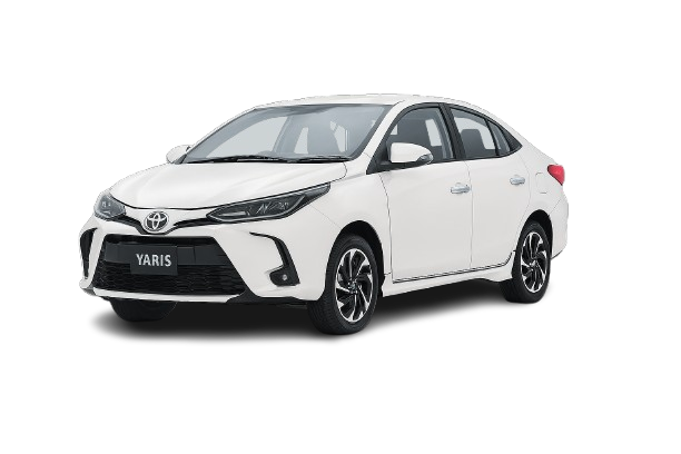 Toyota Yaris 2023 – Featured in the NEOM Rent a Car fleet, offering a fuel-efficient and comfortable sedan rental option across Pakistan.